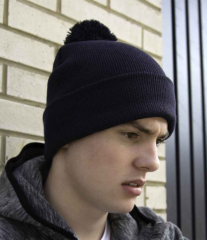 Result - Core Pom Pom Beanie - RC028 BLK ONE