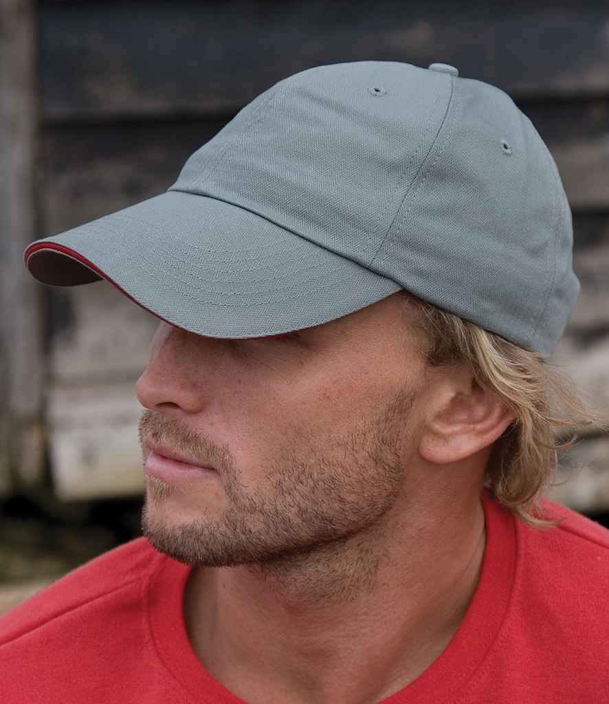 Result - Herringbone Cap - RC038 GY/RD ONE