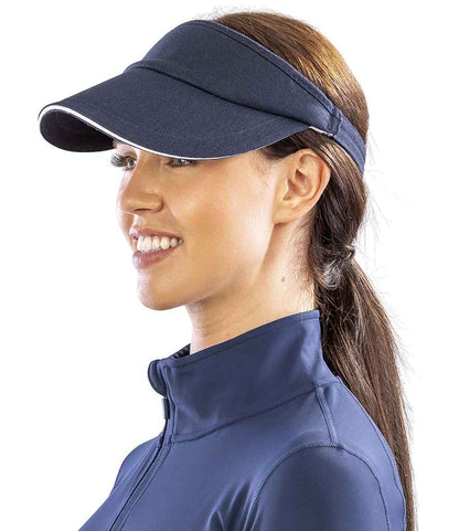 Result - Herringbone Sun Visor - RC048 NV/WH ONE