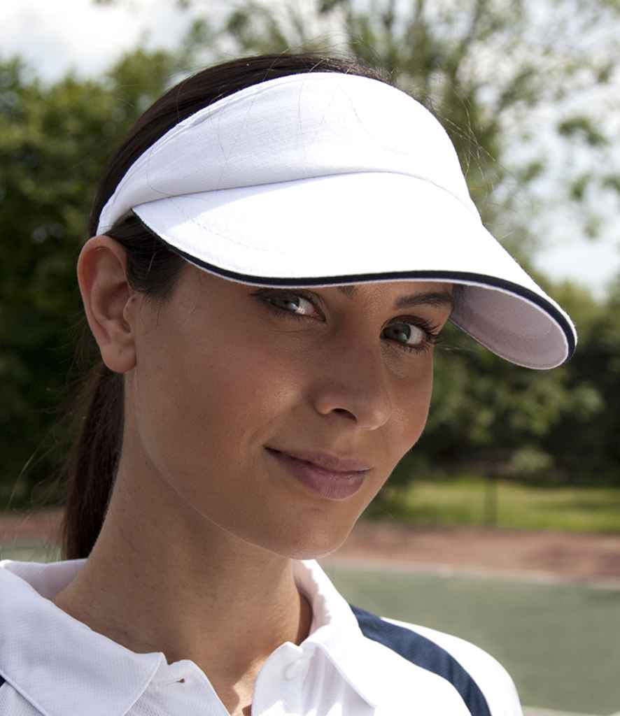 Result - Herringbone Sun Visor - RC048 WH/NV ONE