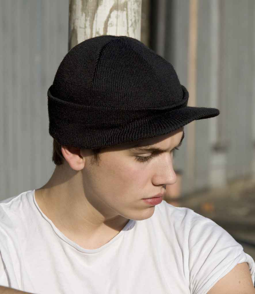 Result - Esco Army Knitted Hat - RC060 BLK ONE