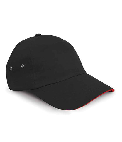 Result - Plush Cotton 5 Panel Cap - RC072 BLK ONE