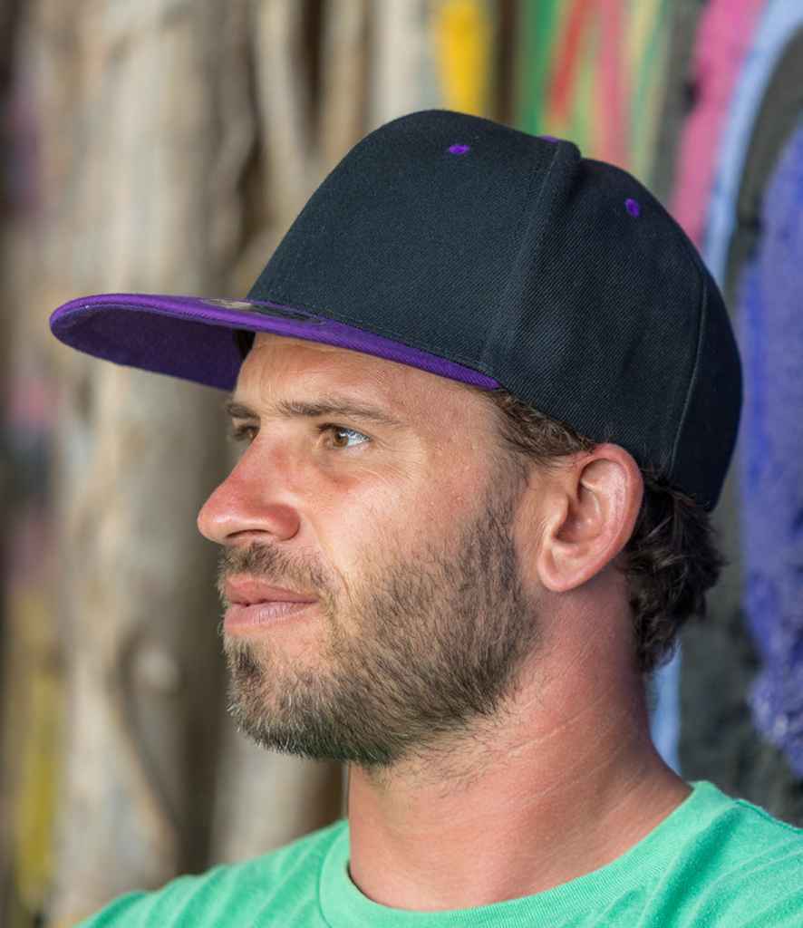 Result - Contrast Bronx Snapback Cap - RC082 BK/PR ONE