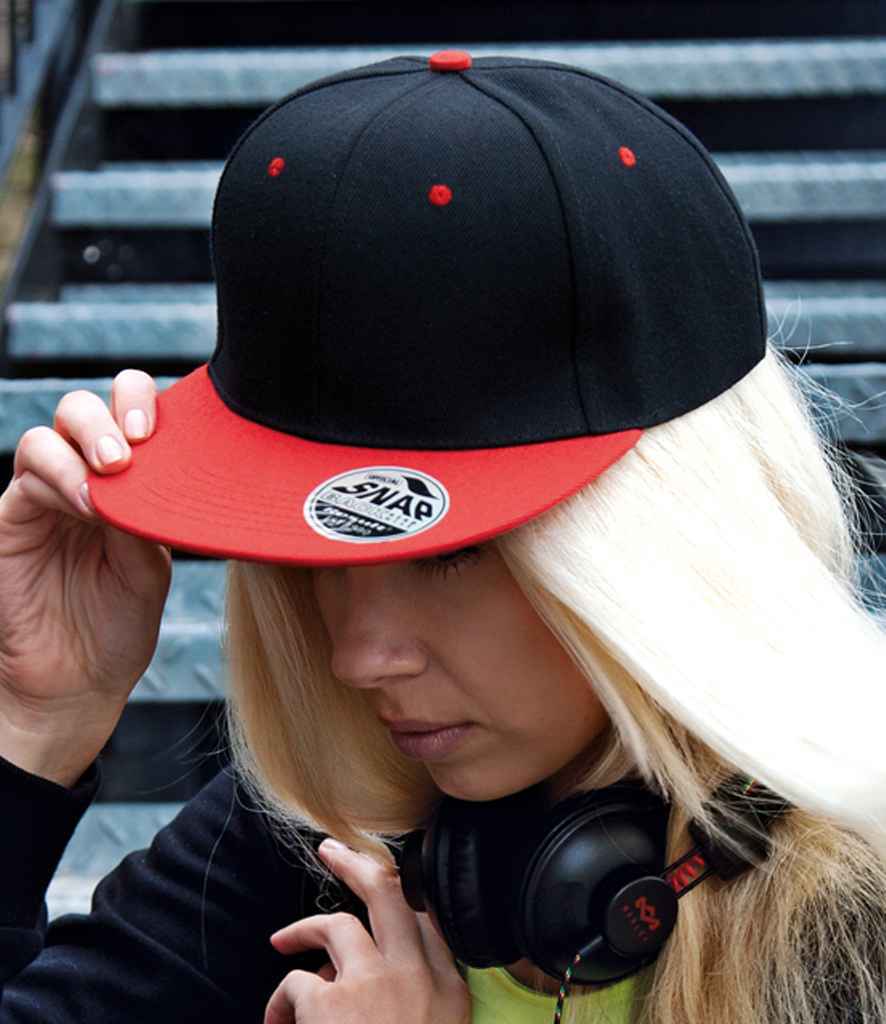 Result - Contrast Bronx Snapback Cap - RC082 BK/RD ONE