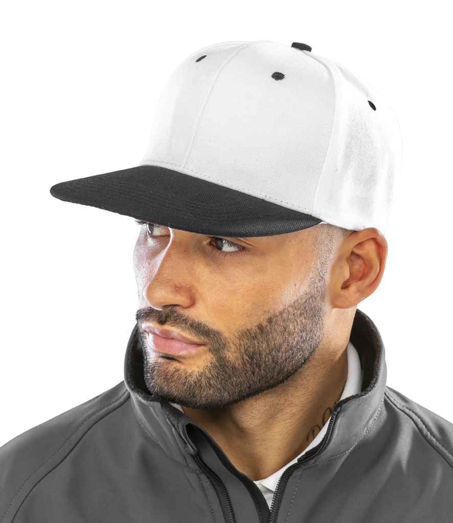 Result - Contrast Bronx Snapback Cap - RC082 WH/BK ONE