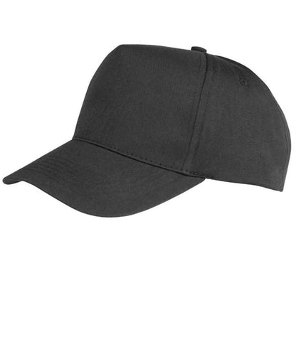 Result - Kids Boston 5 Panel Printers Cap - RC084B BLK ONE