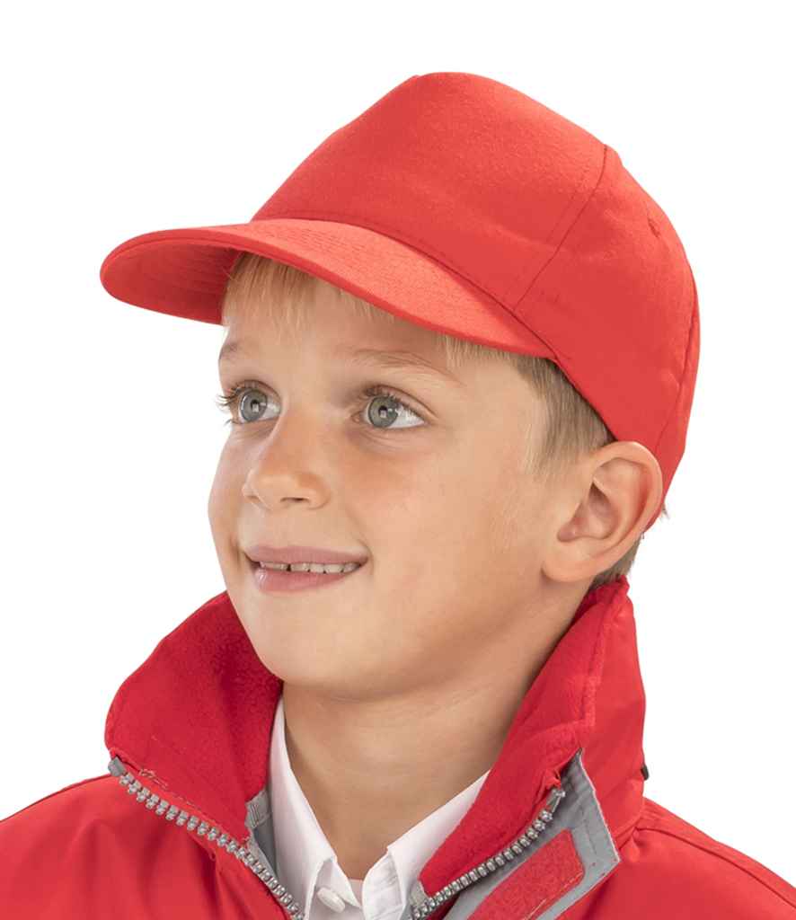Result - Kids Boston 5 Panel Printers Cap - RC084B RED ONE