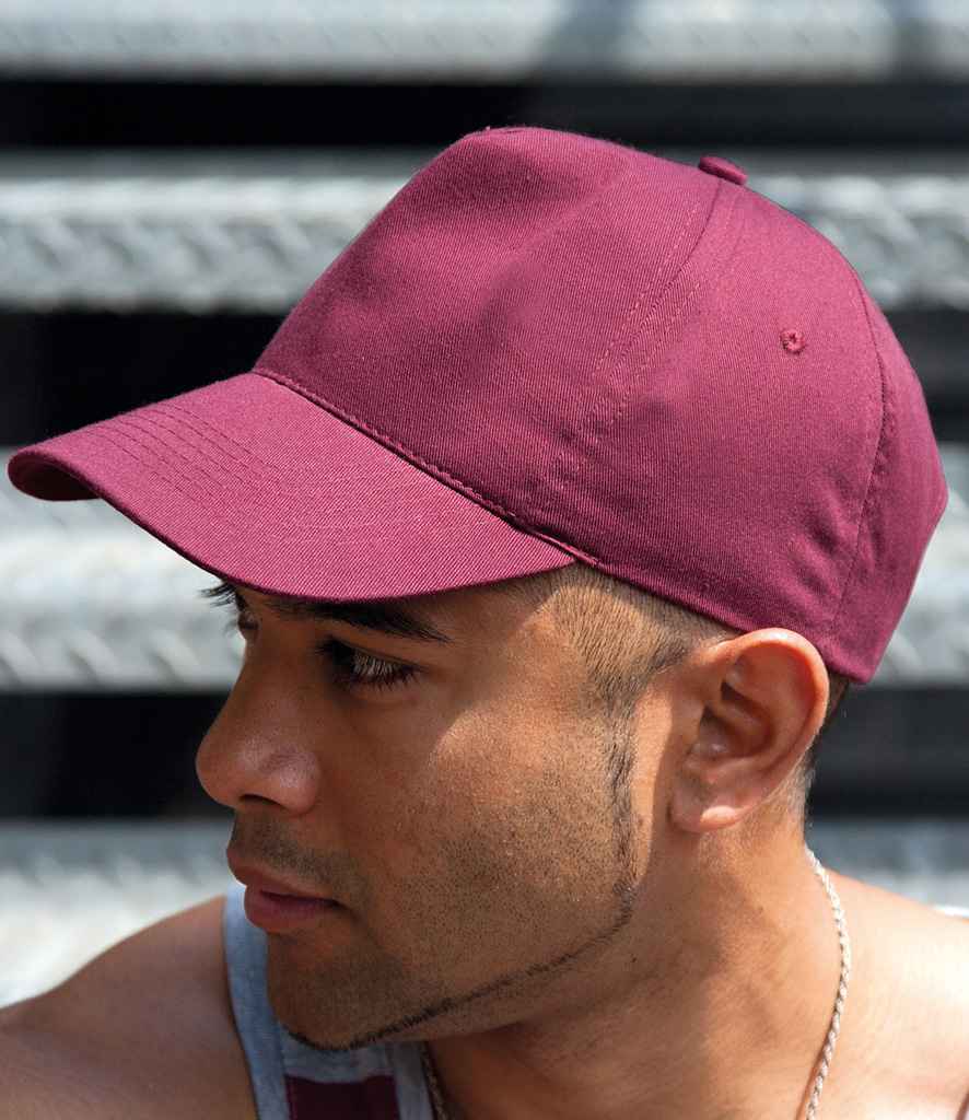 Result - Boston 5 Panel Printers Cap - RC084 BUR ONE