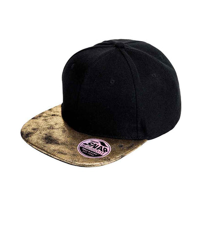 Result - Bronx Glitter Snapback Cap - RC087 BK/GO ONE
