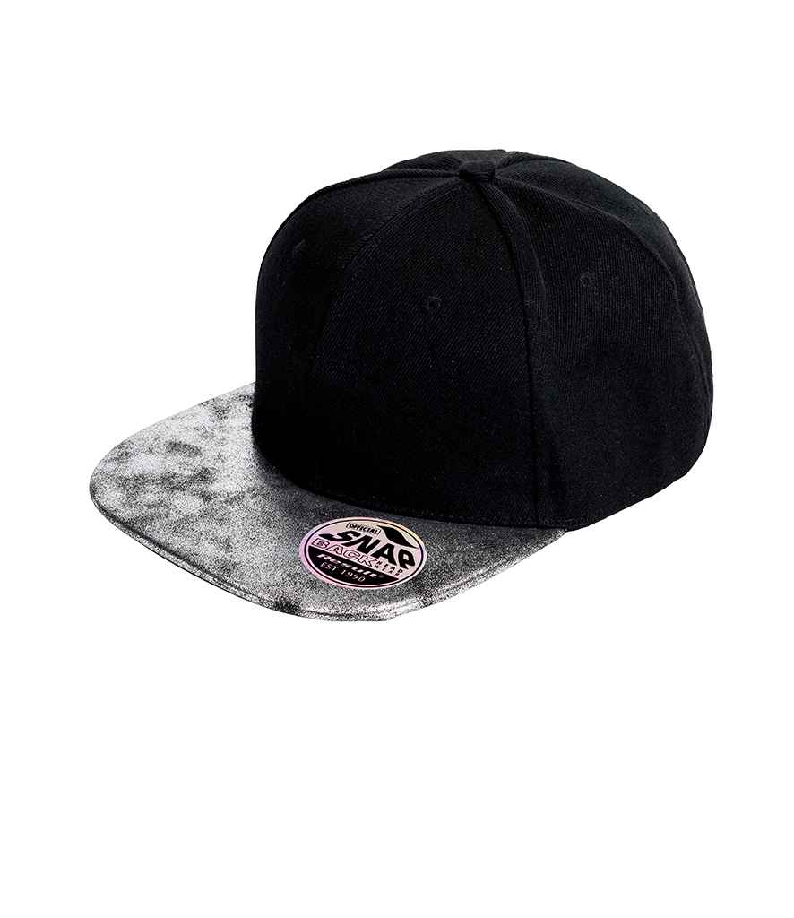 Result - Bronx Glitter Snapback Cap - RC087 BK/GO ONE