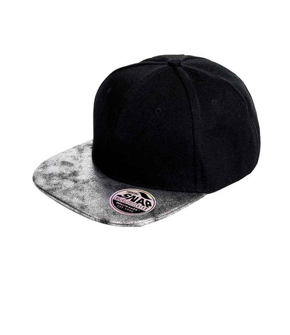 Result - Bronx Glitter Snapback Cap - RC087 BK/GO ONE