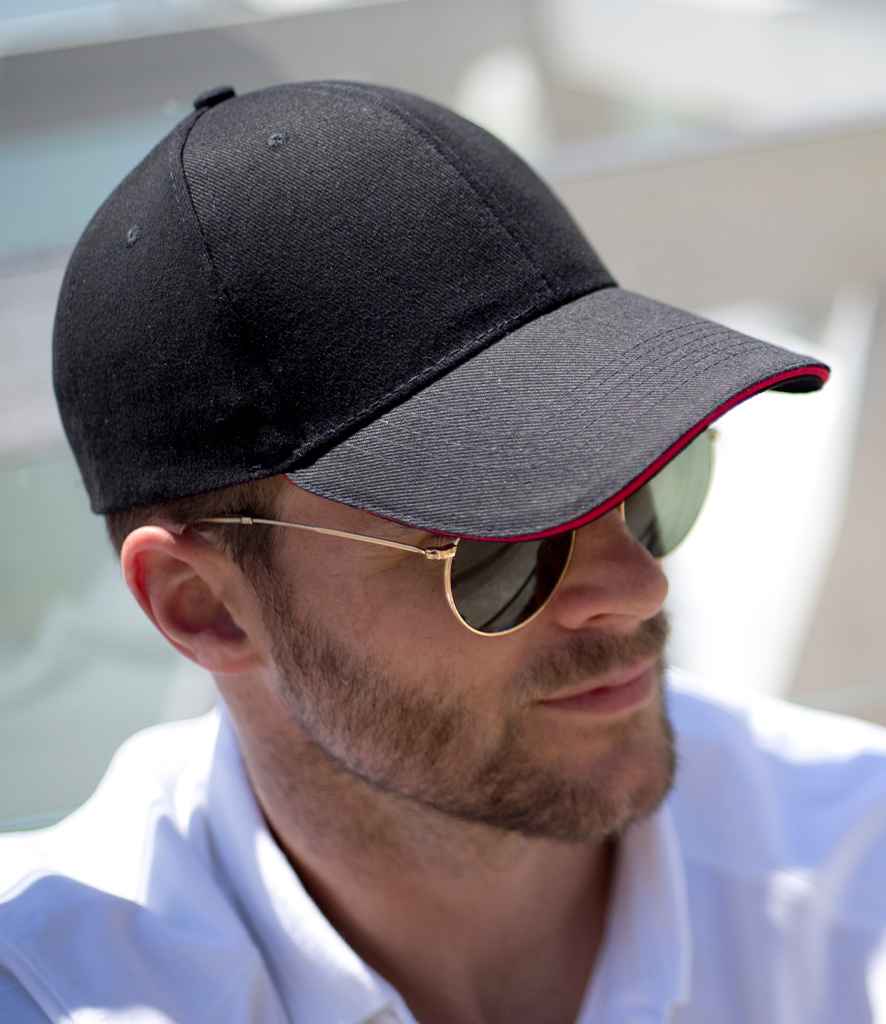Result - Memphis Sandwich Peak Cap - RC091 BK/RD ONE