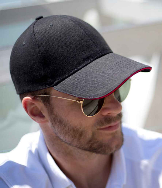 Result - Memphis Sandwich Peak Cap - RC091 BK/RD ONE