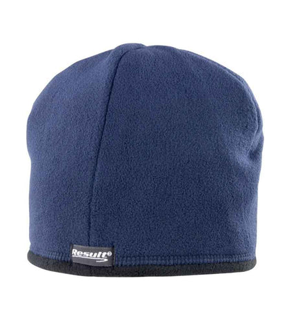 Result - Reversible Micro Fleece Bob Hat - RC142 BK/NV S