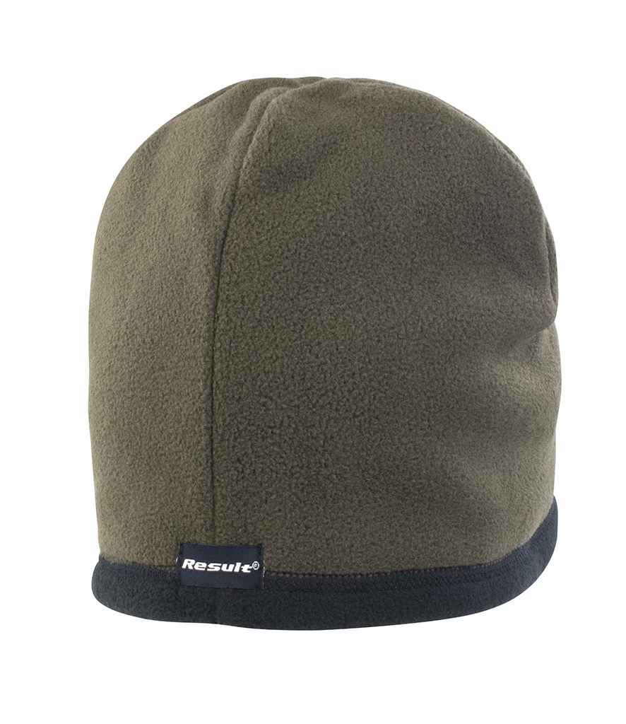 Result - Reversible Micro Fleece Bob Hat - RC142 BK/NV S