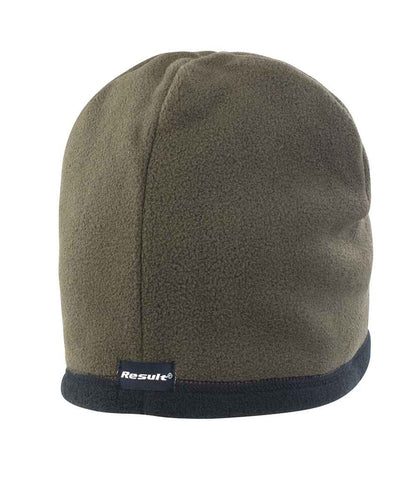 Result - Reversible Micro Fleece Bob Hat - RC142 BK/NV S
