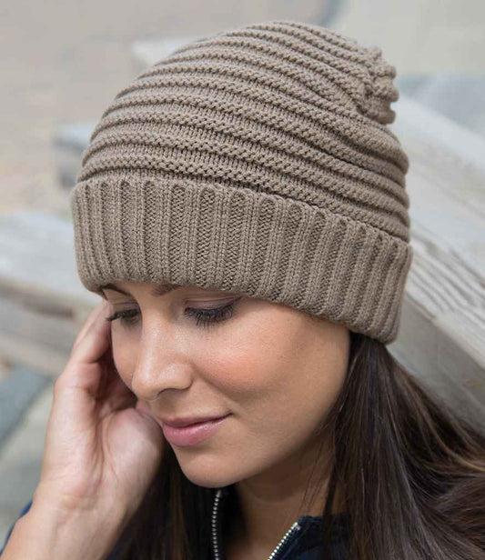 Result - Braided Fleece Lined Hat - RC376 FEN ONE