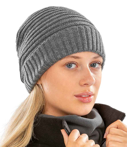 Result - Braided Fleece Lined Hat - RC376 GRE ONE