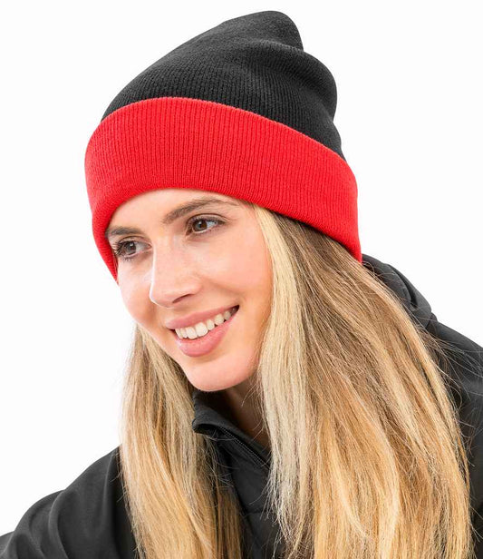 Result - Genuine Recycled Black Compass Beanie