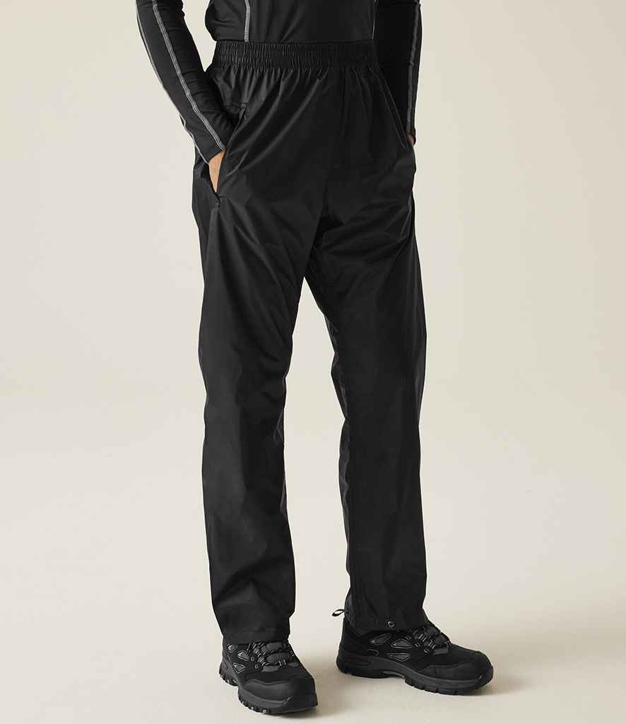 Regatta - Pro Packaway Waterproof Breathable Overtrousers - RG214 BLK XS