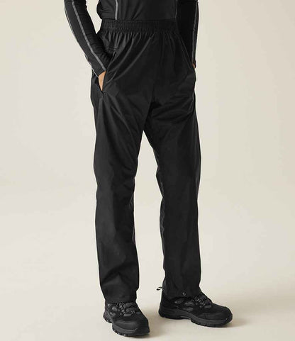Regatta - Pro Packaway Waterproof Breathable Overtrousers - RG214 BLK XS