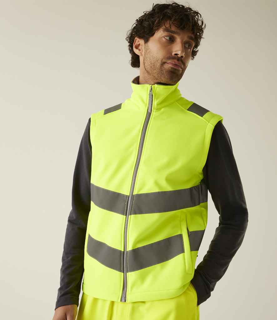Regatta - High Visibility Pro Contract Ablaze Soft Shell Bodywarmer - RG560 YEL S