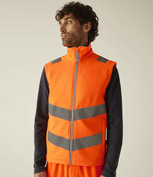 Regatta - High Visibility Pro Contract Ablaze Soft Shell Bodywarmer - Pierre Francis