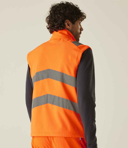 Regatta - High Visibility Pro Contract Ablaze Soft Shell Bodywarmer - Pierre Francis