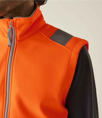 Regatta - High Visibility Pro Contract Ablaze Soft Shell Bodywarmer - Pierre Francis