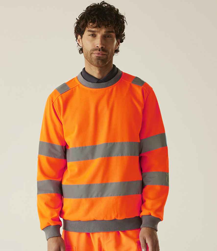 Regatta - High Visibility Pro Contract Crew Neck Sweatshirt - Pierre Francis