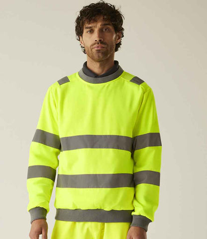 Regatta - High Visibility Pro Contract Crew Neck Sweatshirt - Pierre Francis