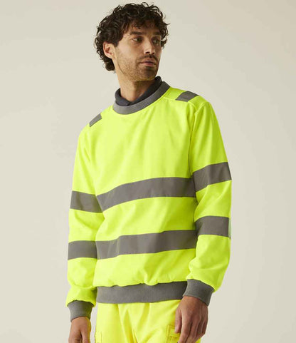 Regatta - High Visibility Pro Contract Crew Neck Sweatshirt - Pierre Francis
