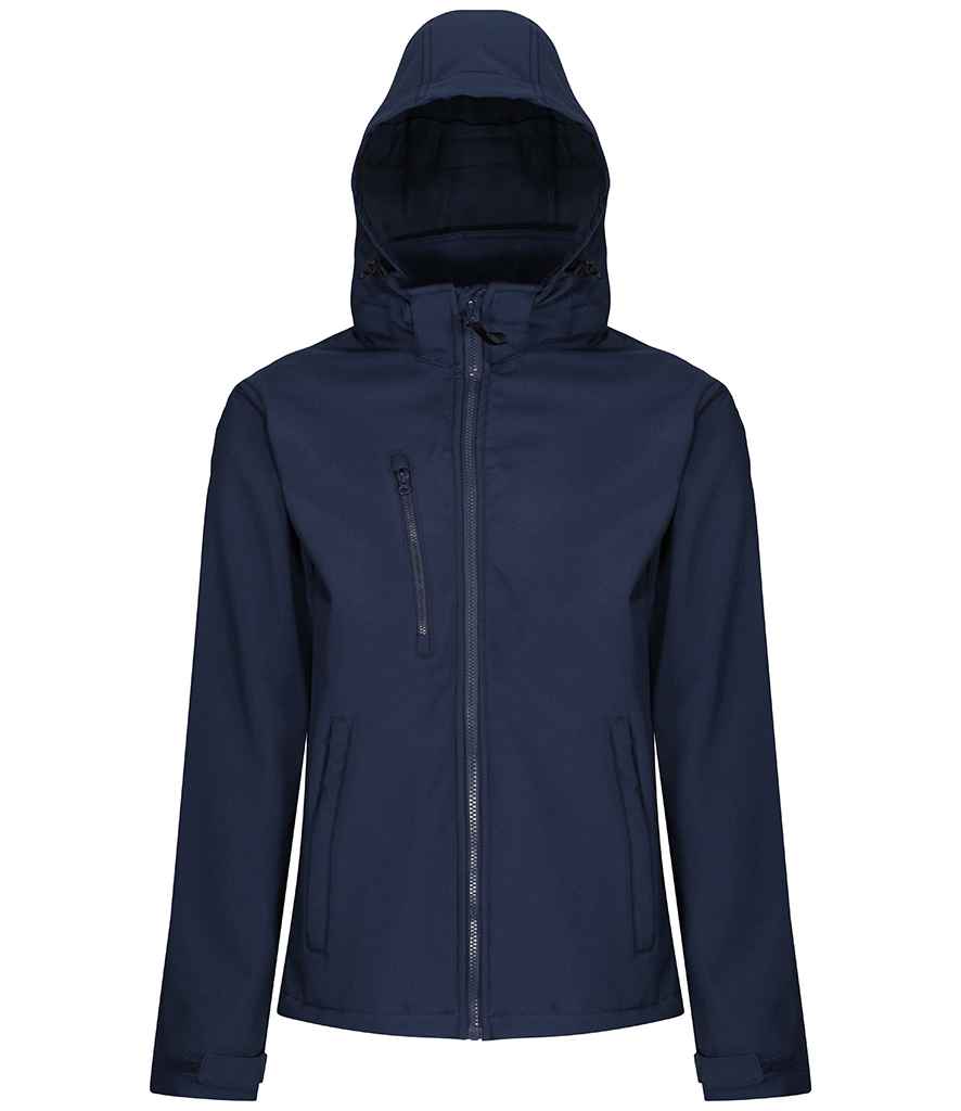 Regatta - Venturer Three Layer Hooded Soft Shell Jacket - RG635 BK/BK S