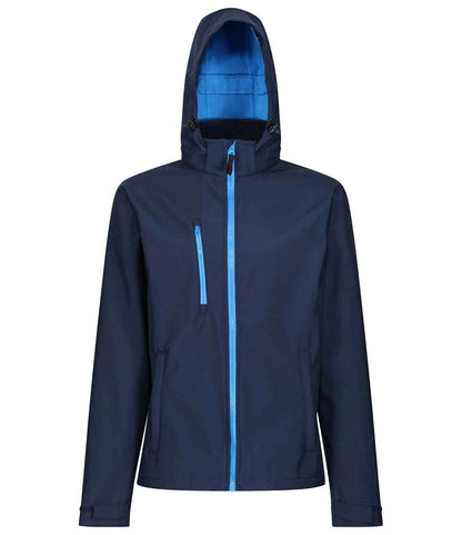 Regatta - Venturer Three Layer Hooded Soft Shell Jacket - RG635 BK/BK S