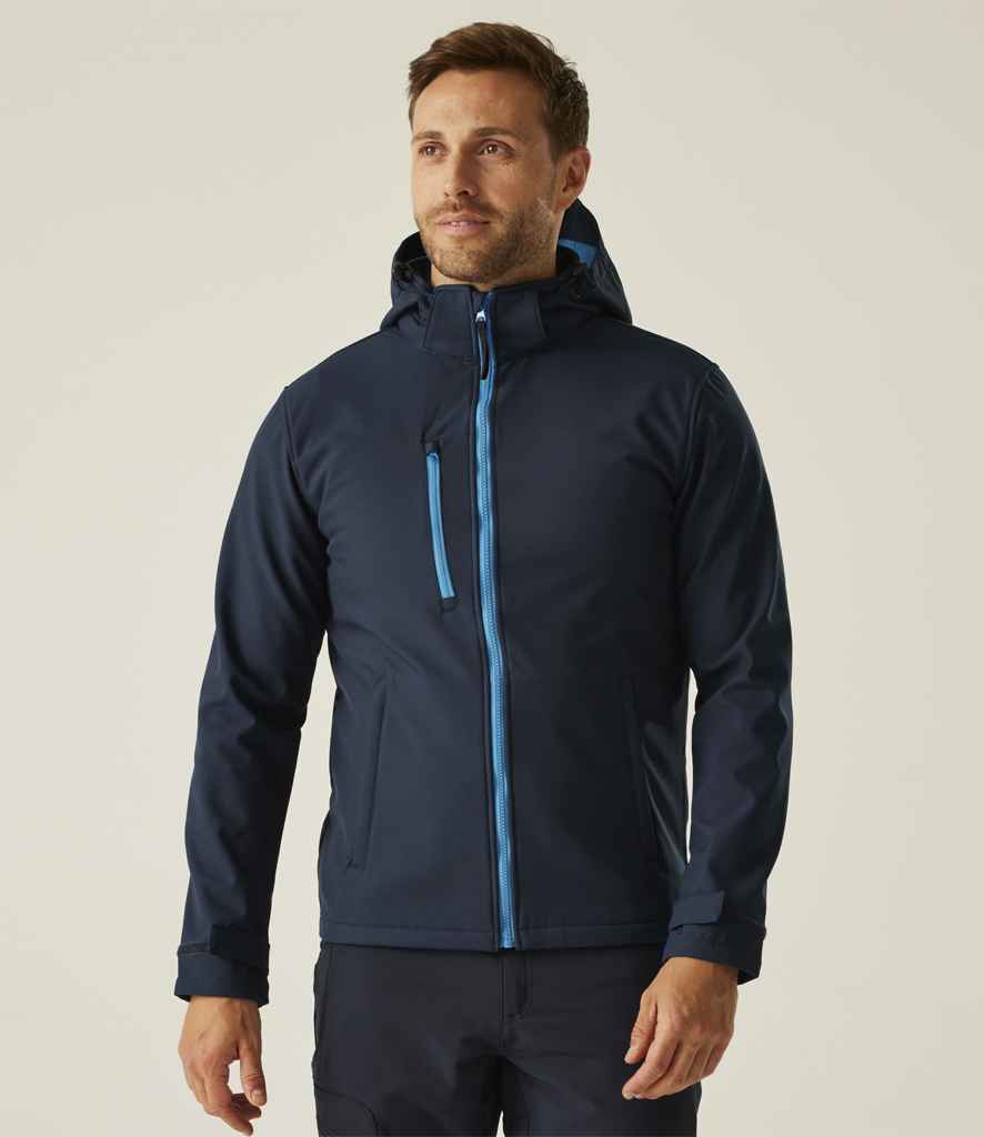 Regatta - Venturer Three Layer Hooded Soft Shell Jacket - RG635 N/FRB S