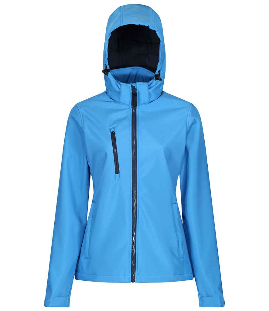 Regatta - Ladies Venturer Three Layer Hooded Soft Shell Jacket - RG636 BK/BK 10