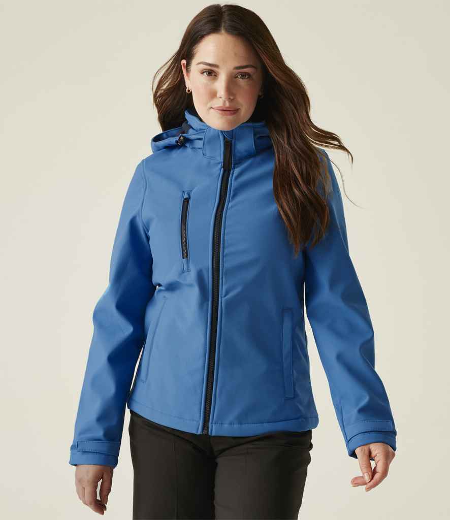 Regatta - Ladies Venturer Three Layer Hooded Soft Shell Jacket - RG636 FRB/N 10