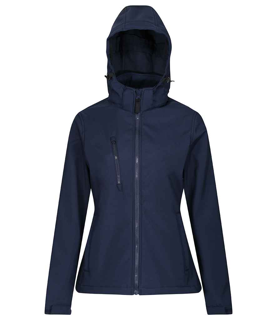 Regatta - Ladies Venturer Three Layer Hooded Soft Shell Jacket - RG636 BK/BK 10