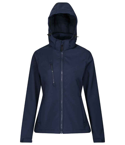 Regatta - Ladies Venturer Three Layer Hooded Soft Shell Jacket - RG636 BK/BK 10