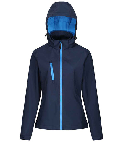 Regatta - Ladies Venturer Three Layer Hooded Soft Shell Jacket - RG636 BK/BK 10