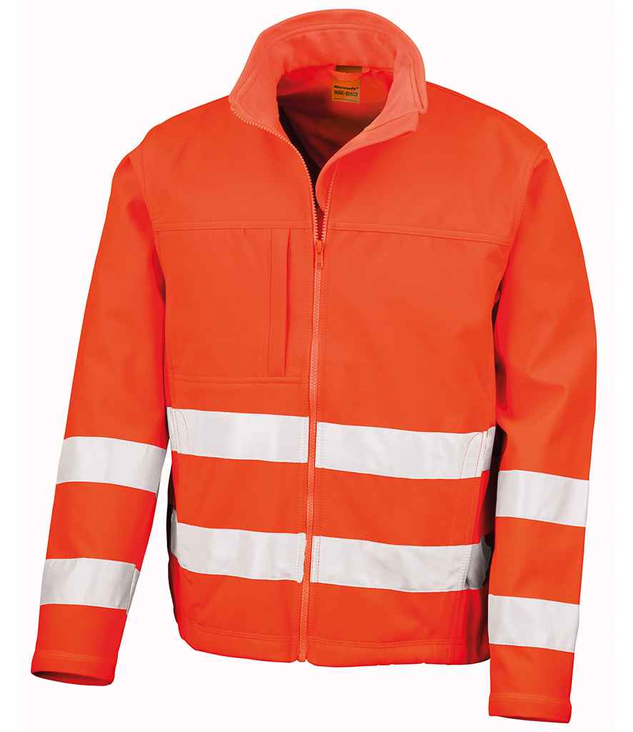 Result - Safe-Guard Hi-Vis Soft Shell Jacket - RS117 FLO S