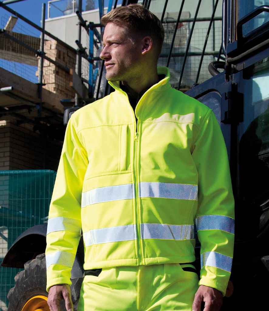 Result - Safe-Guard Hi-Vis Soft Shell Jacket - RS117 FLY S
