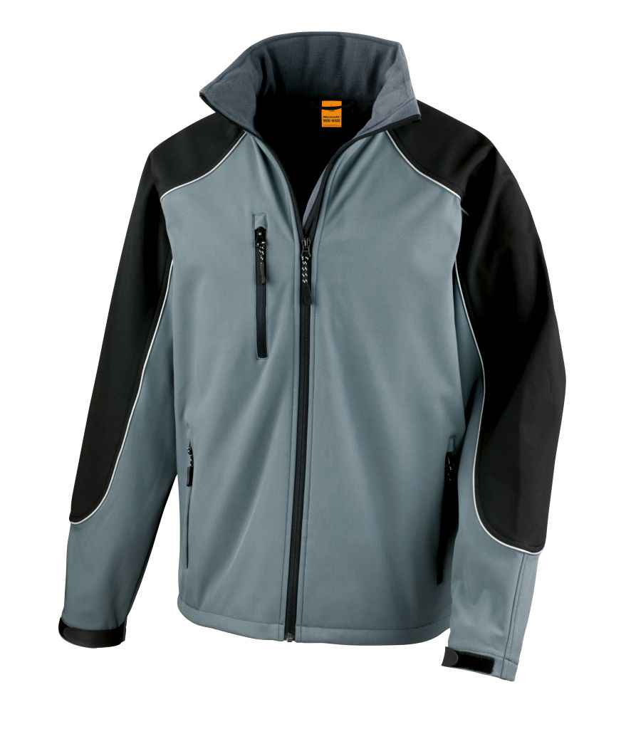 Result - Work-Guard Hooded Soft Shell Jacket - RS118 BK/BK XS