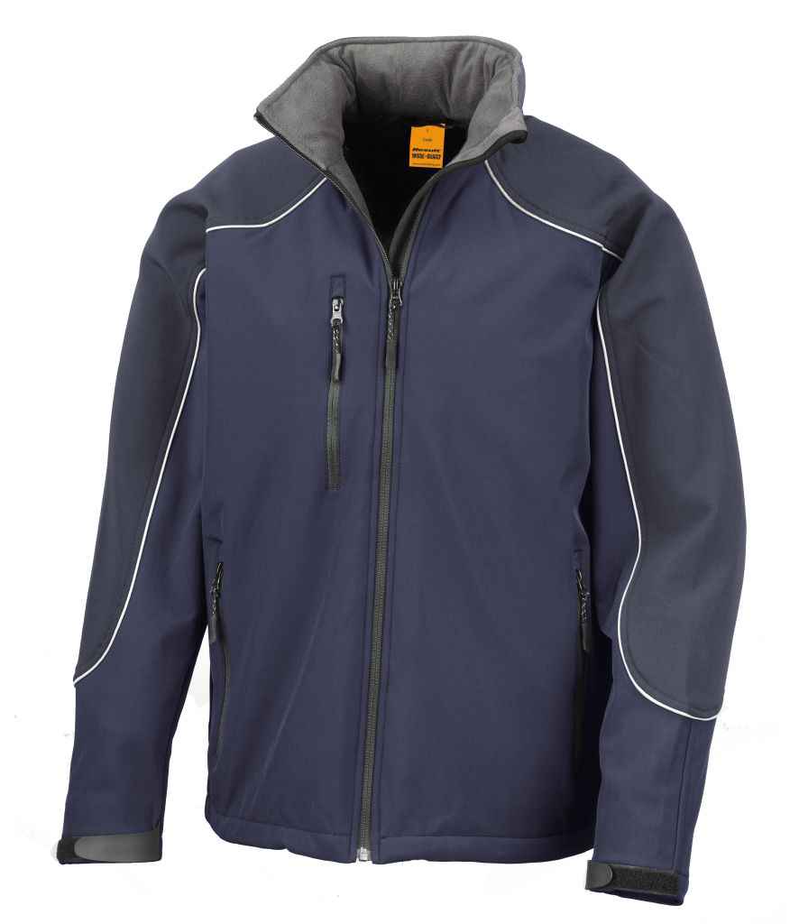 Result - Work-Guard Hooded Soft Shell Jacket - RS118 BK/BK XS
