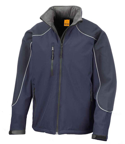 Result - Work-Guard Hooded Soft Shell Jacket - RS118 BK/BK XS