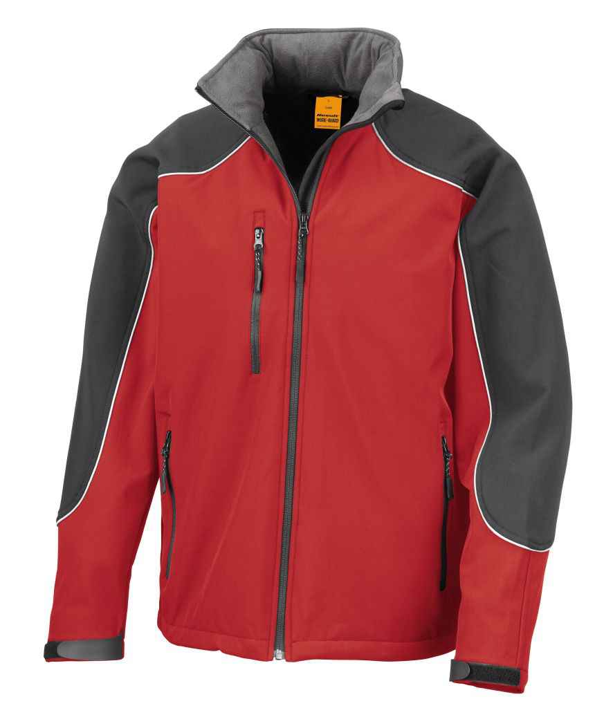 Result - Work-Guard Hooded Soft Shell Jacket - RS118 BK/BK XS