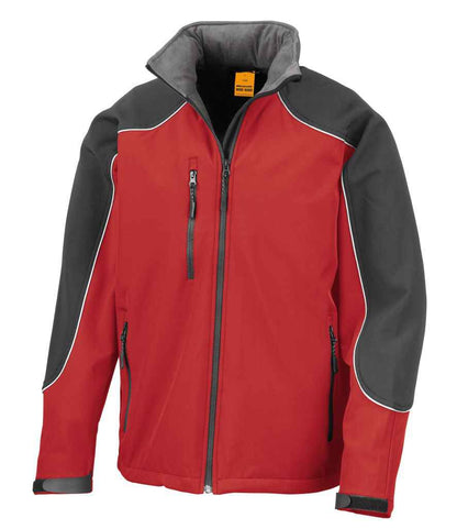 Result - Work-Guard Hooded Soft Shell Jacket - RS118 BK/BK XS