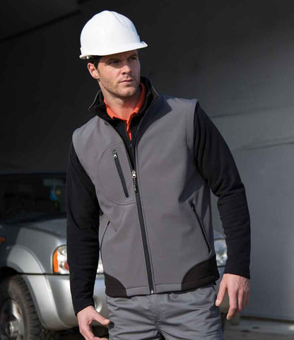 Result - Soft Shell Bodywarmer - RS123 WG/BK S