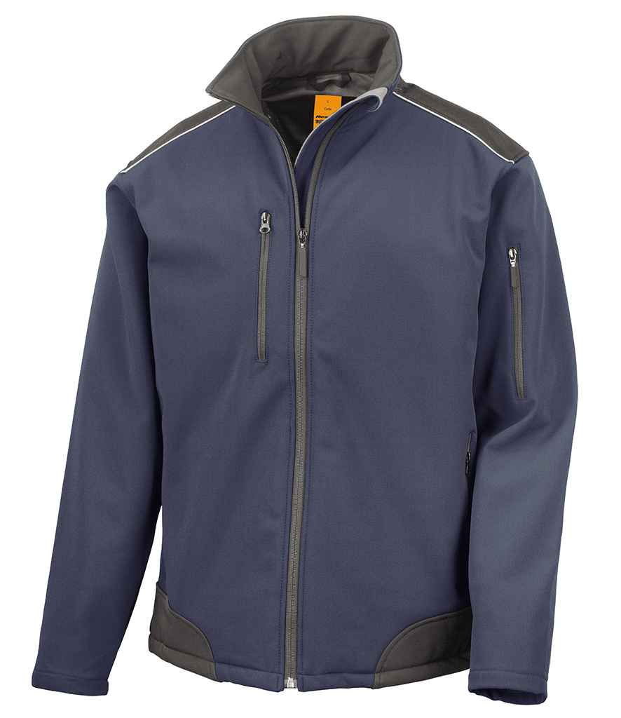 Result - Work-Guard Ripstop Soft Shell Jacket - RS124 BK/BK S
