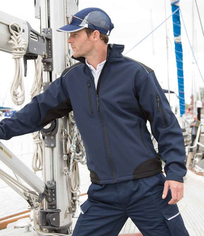 Result - Work-Guard Ripstop Soft Shell Jacket - RS124 NV/BK S